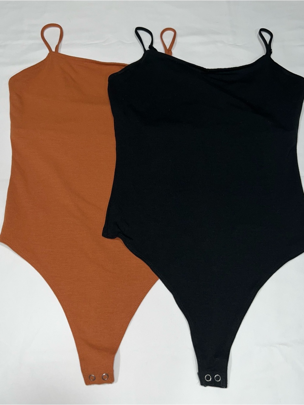 American Eagle Spaghetti Strap Bodysuits - Black & Rust